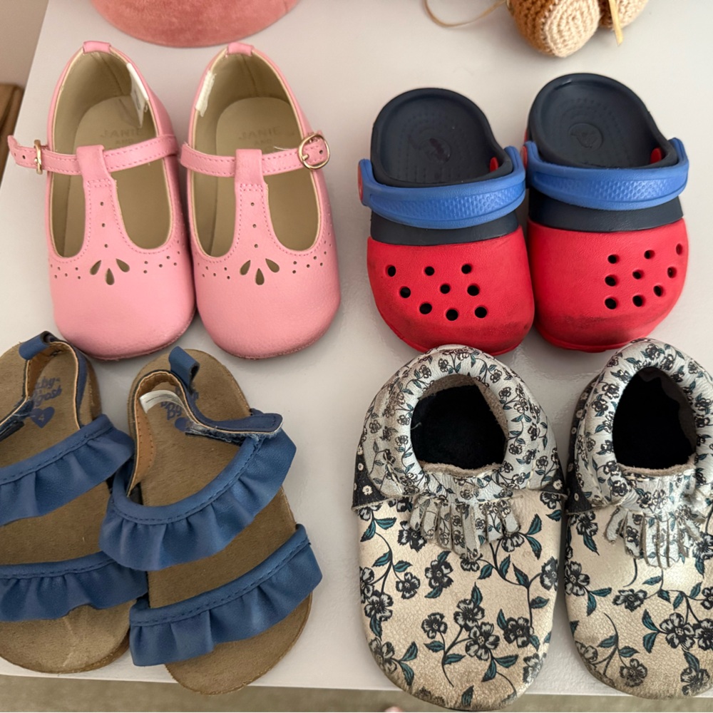 Freshly Picked Pink Mary Jane and Red Clog Set